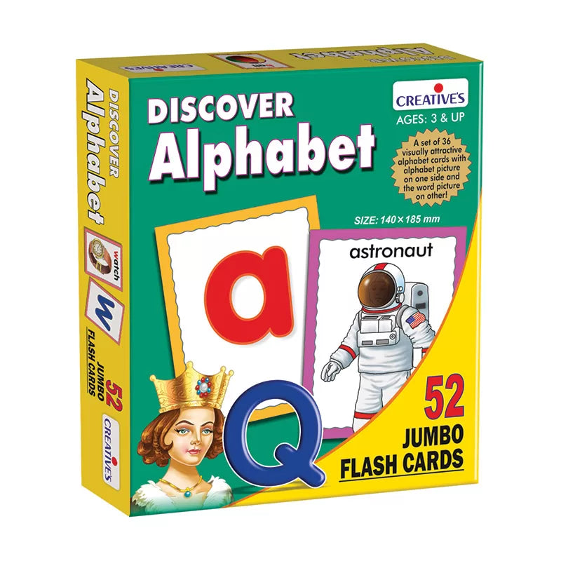 Discover Alphabet Jumbo Alphabet Flash Cards for Preschool