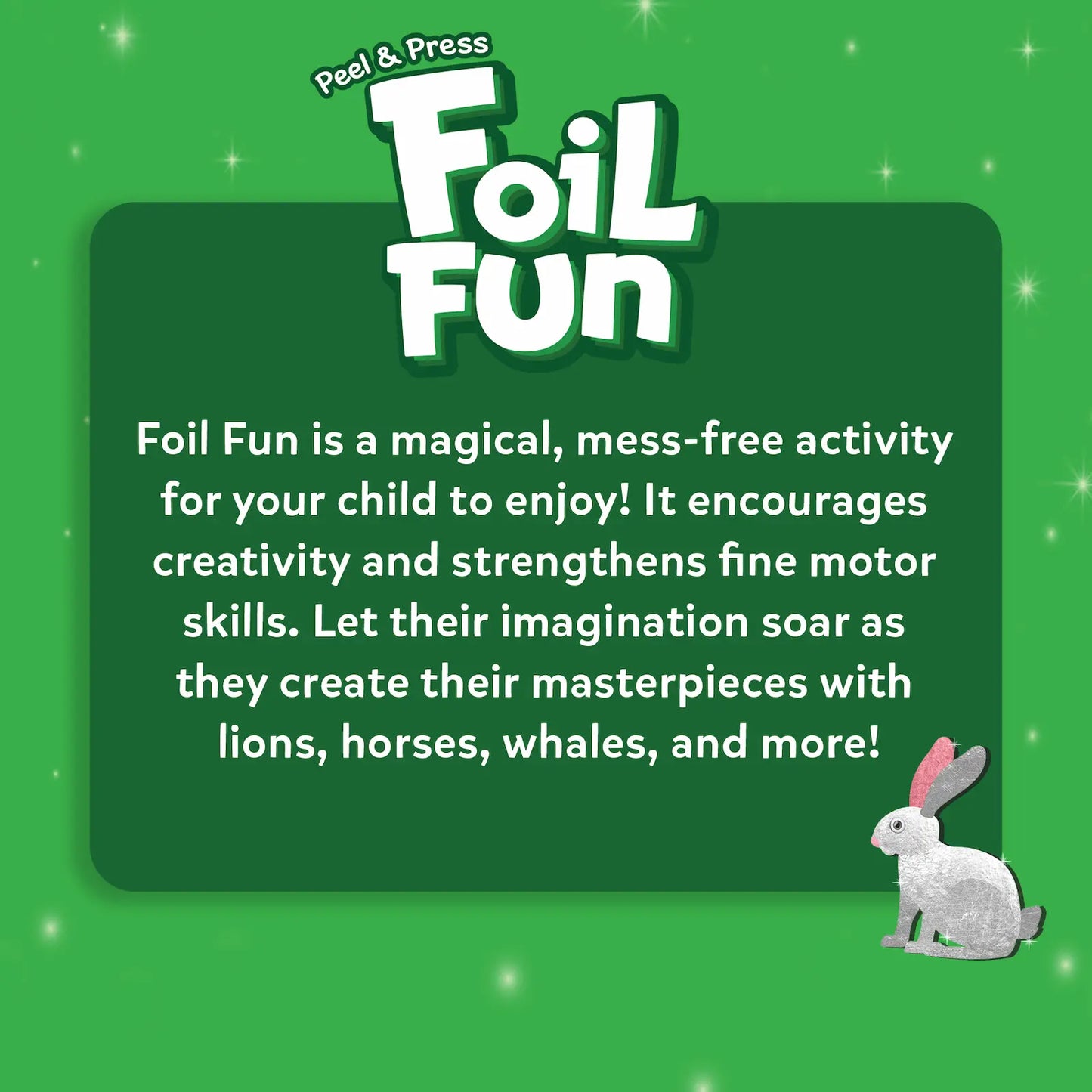 Foil Fun: World Of Animals | No Mess Art Kit (ages 4-9)