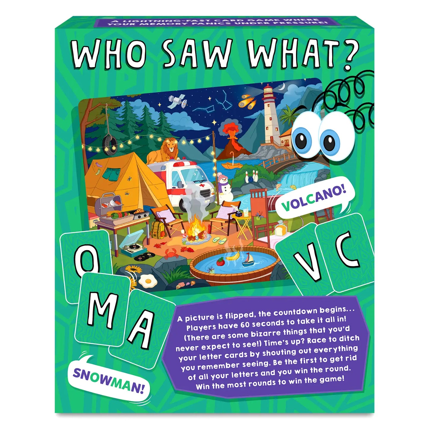 Who Saw What? In 60 Seconds: Fast-Paced Memory Game for Kids | Gifts for Ages 7+