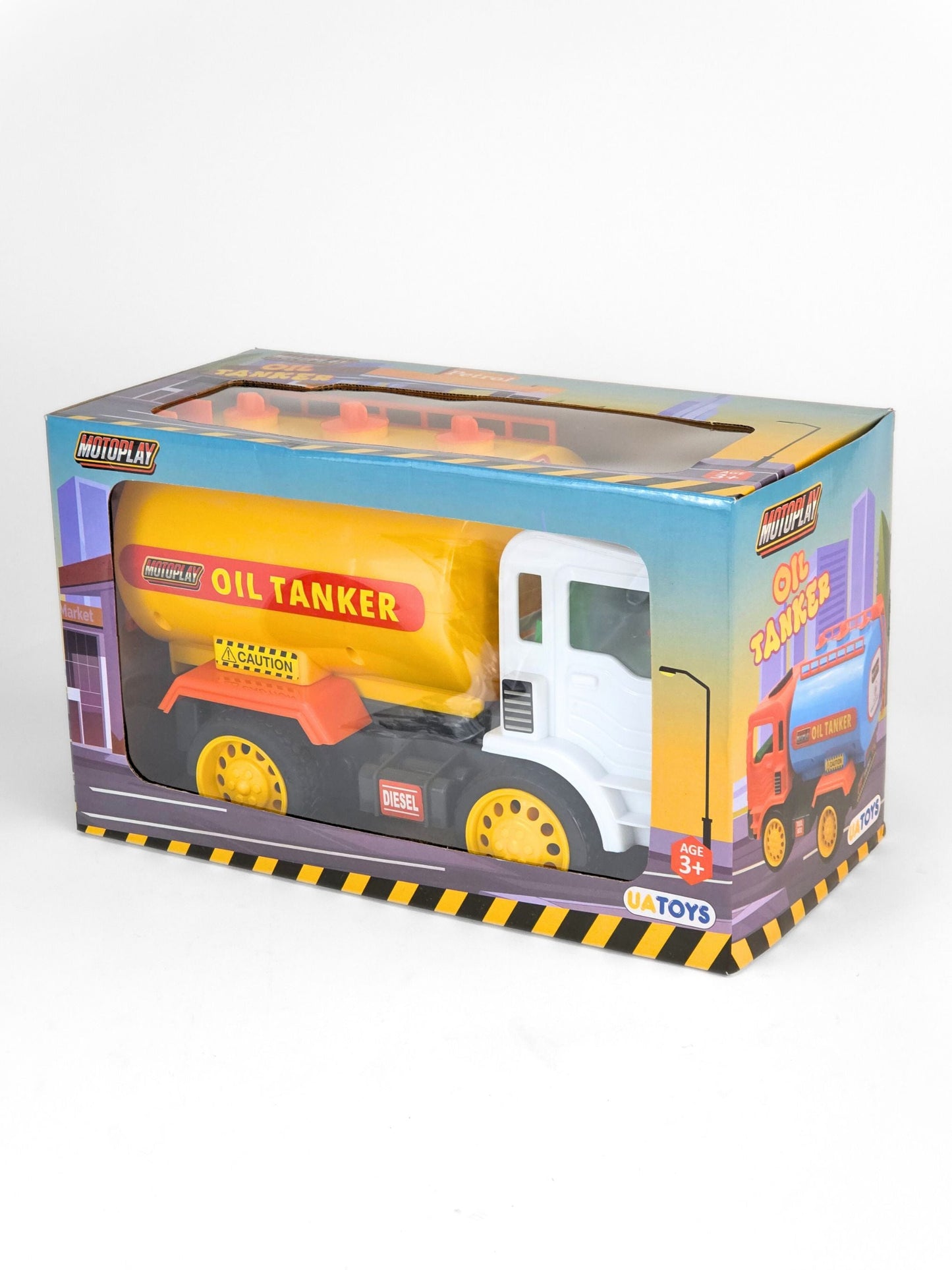 Motoplay Oil Tanker – Friction Powered Toy Truck for Kids