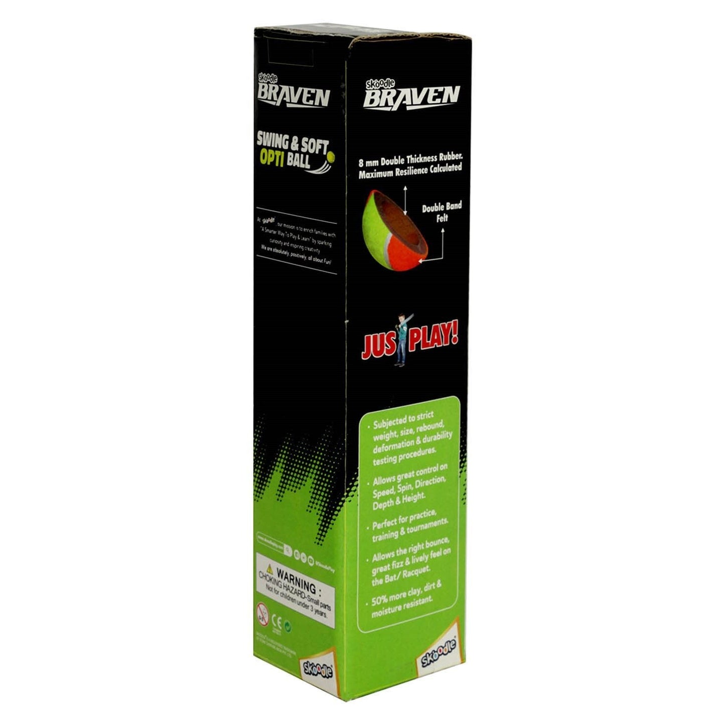 Skoodle Braven Tennis4 Cricket Swing & Soft Ball (Set Of 4)