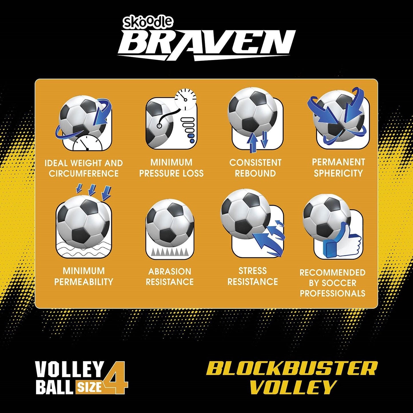 Skoodle Braven Blockbuster Volleyball Soft Feel (Pu / Machine Stitched)