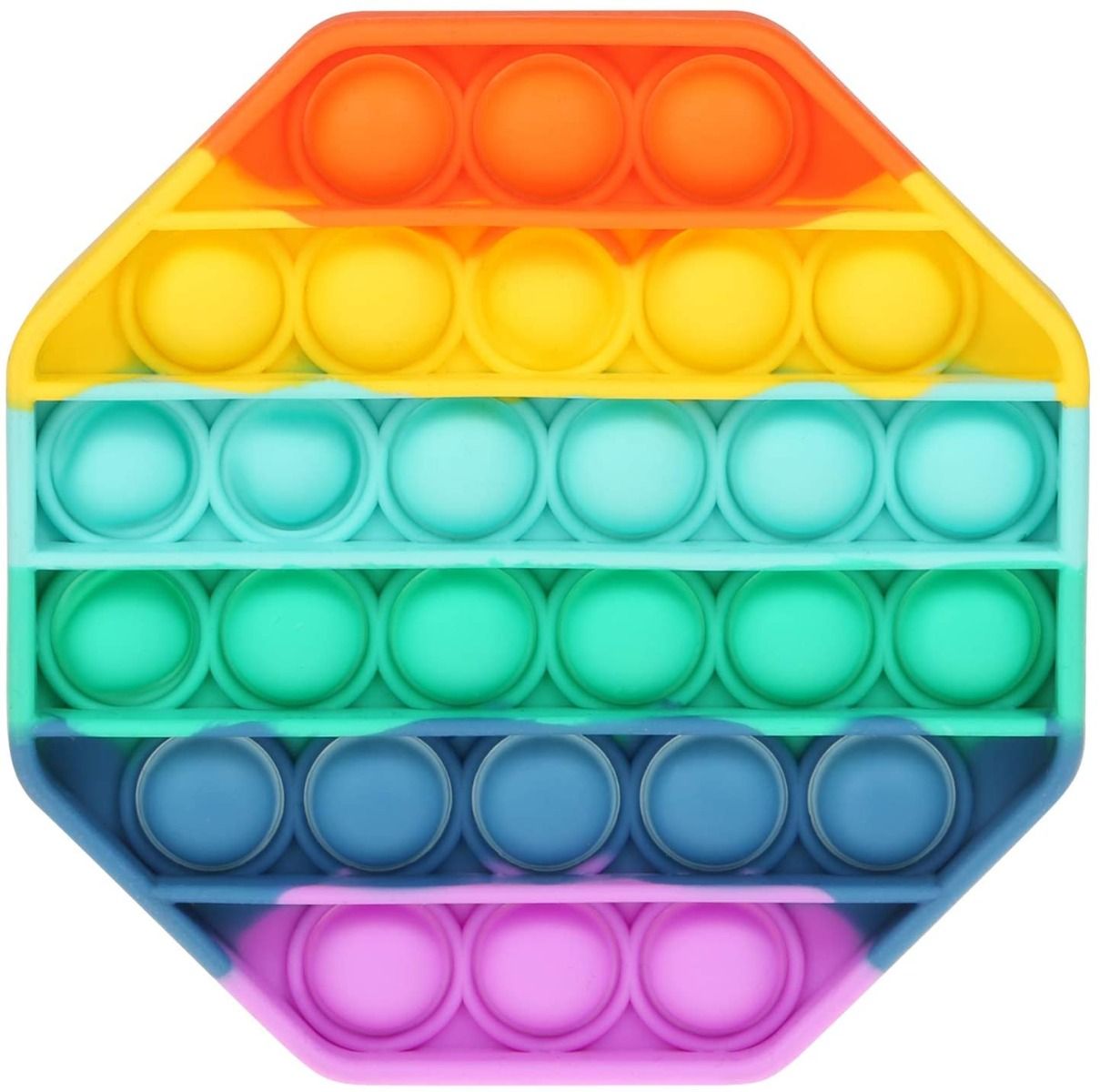 Skoodle Popit Bubble Fidget Toy - Octagon Shape Rainbow