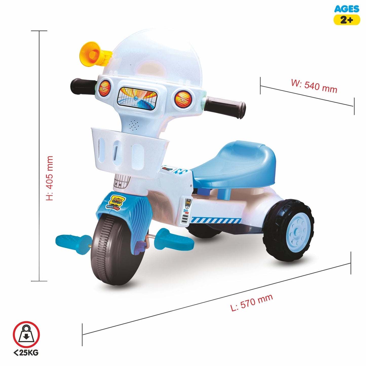 Skoodle Green Orange Skootrike Ride-On - Blue