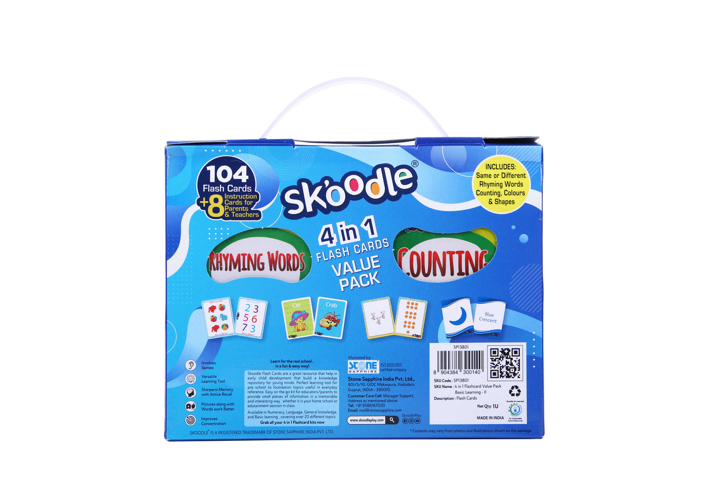 SKOODLE 4-in-1 Flash Cards Value Pack