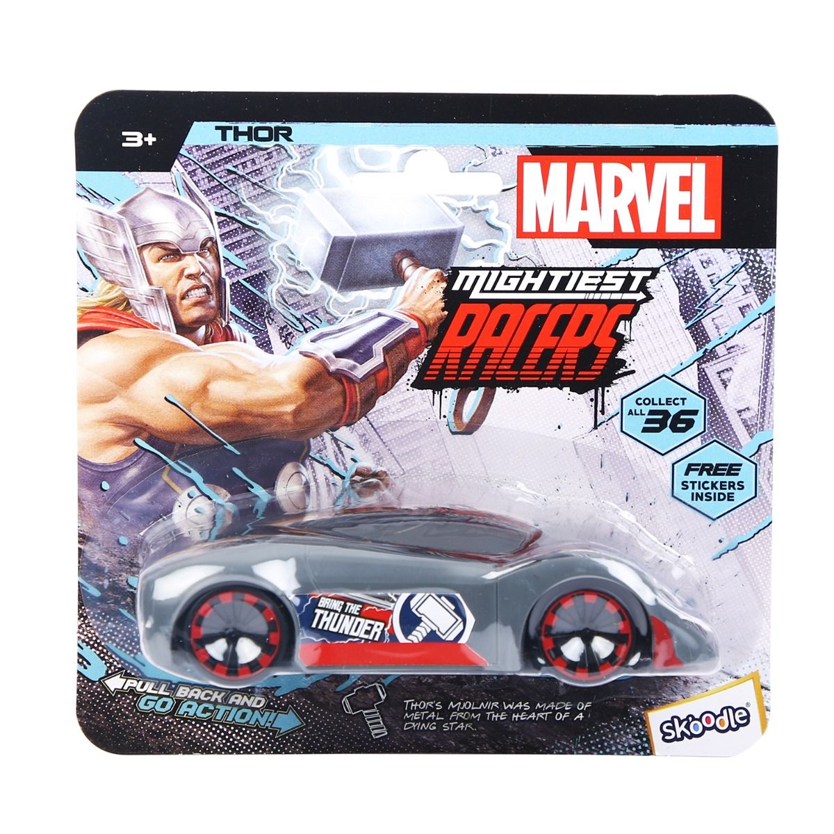 Skoodle Marvel Pull-Back Hyper Car - Thor (Tr)