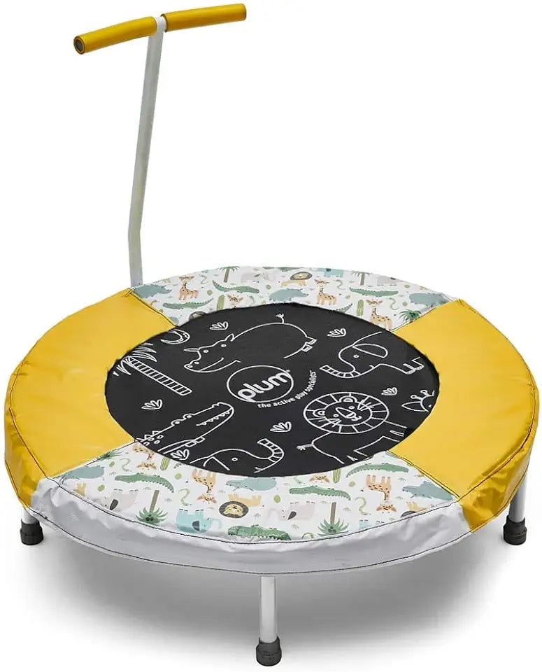 Plum Kids Jumping Bouncer Trampoline with Handle and Jungle Sounds