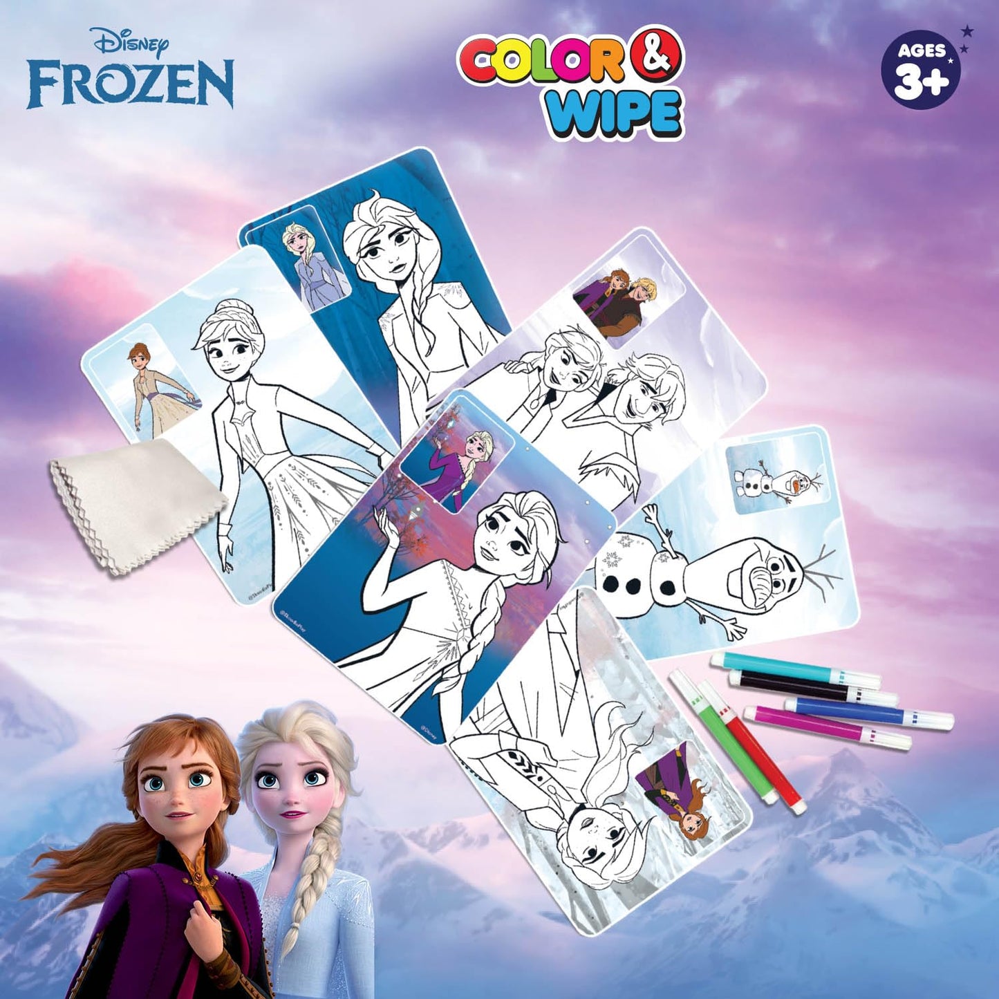 Disney Frozen Colour & Wipe Art Kit