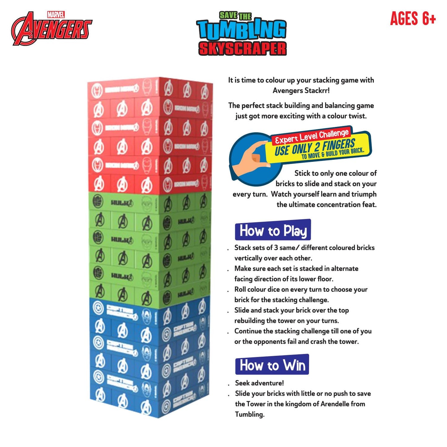 Marvel Avengers Stackrr - Save The Tumbling Skyscraper