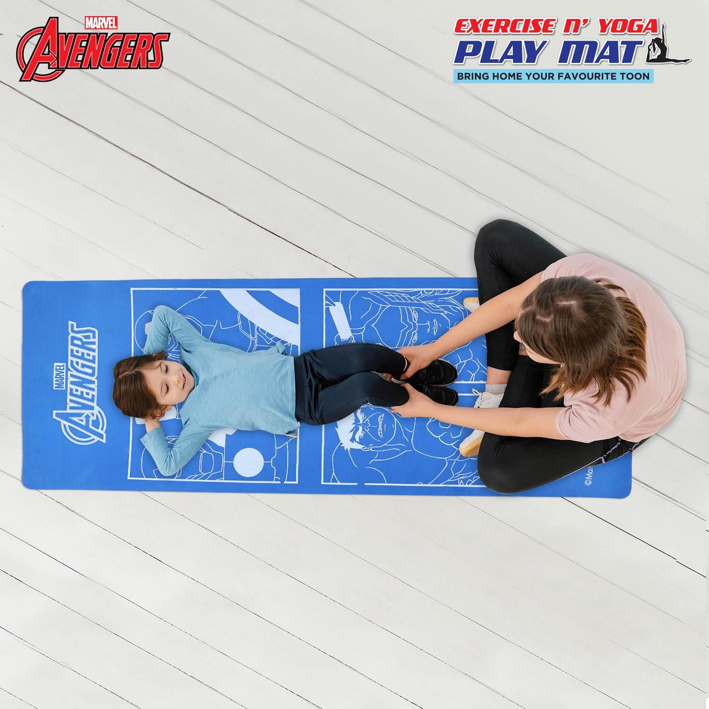 Marvel Avengers1 Kids Yoga & Exercise Mat (22" X 58" X 0.4 Cm)