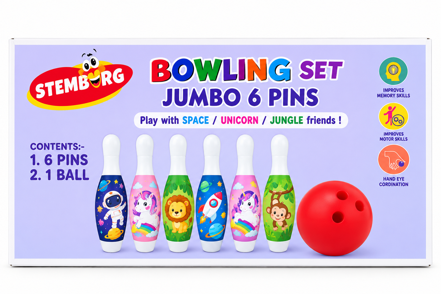 Stemburgg Bowling Set – Kids Bowling Game
