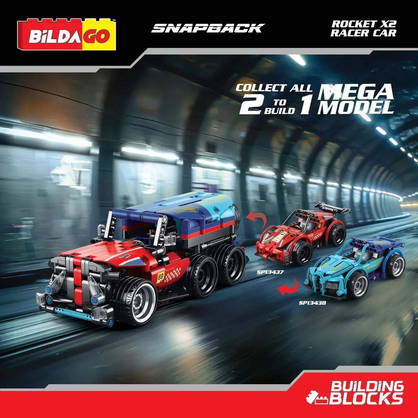 Snapback Racers - Mega Transformation Truck (2 Models to Build 1)