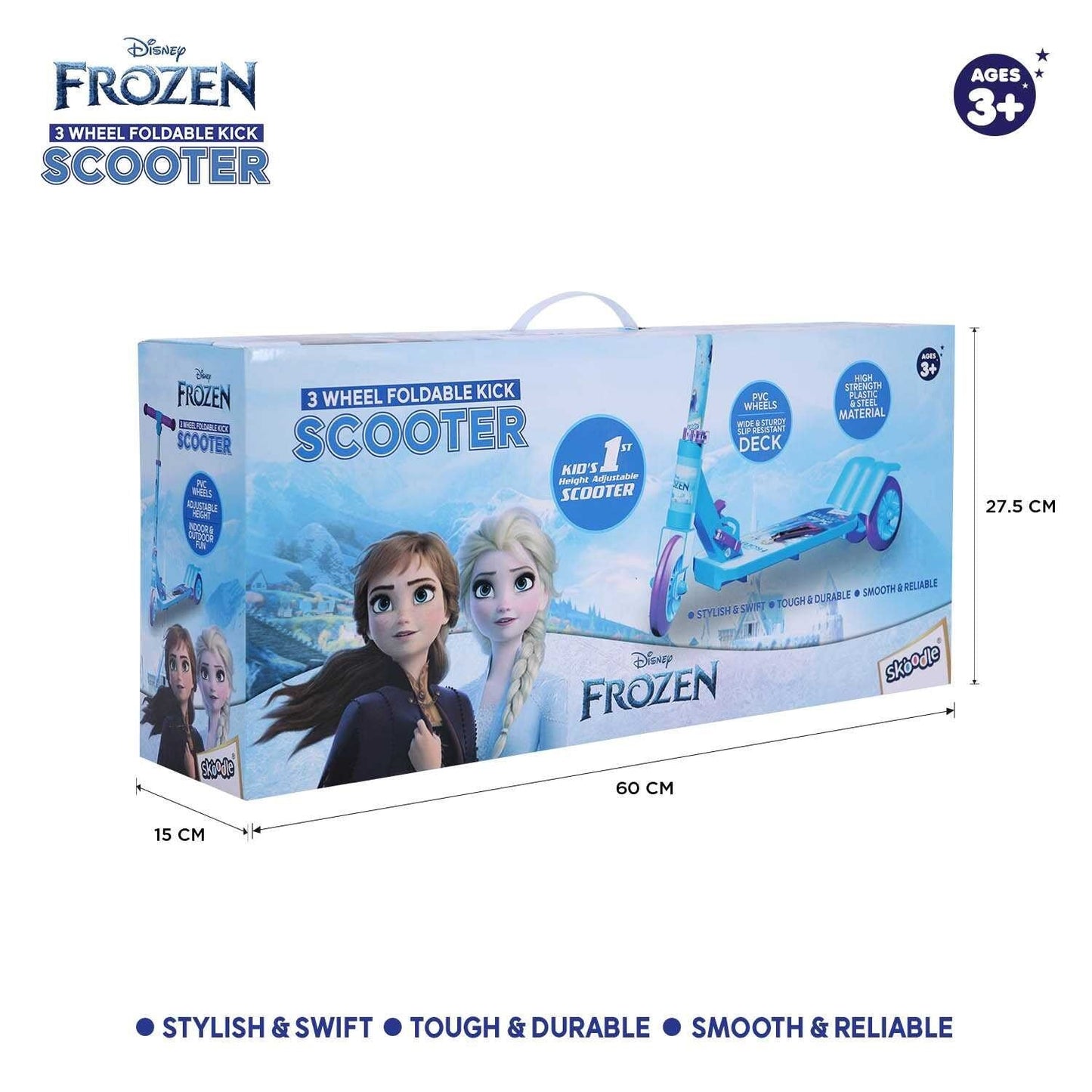 Frozen 3 Wheel Foldable Kick Scooter
