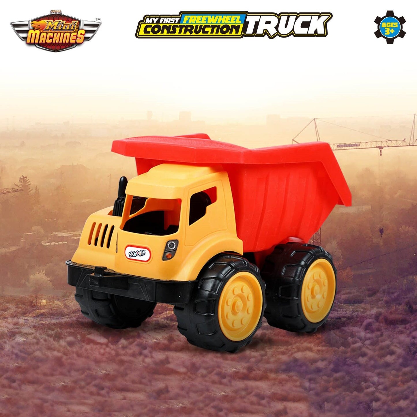 Skoodle Mini Machines Build & Go Free Wheel Construction Truck - Dump Truck