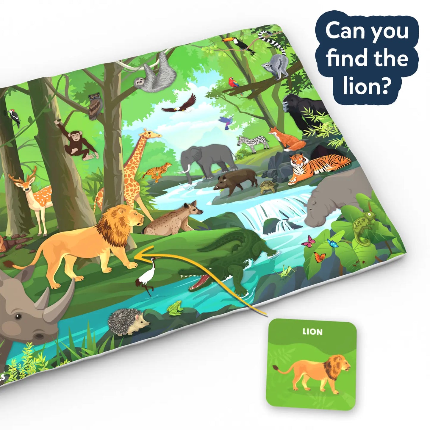 Found It! Jr. Amazing Animals: Play Mat & Floor Game | Smart Scavenger Hunt (18 months+)