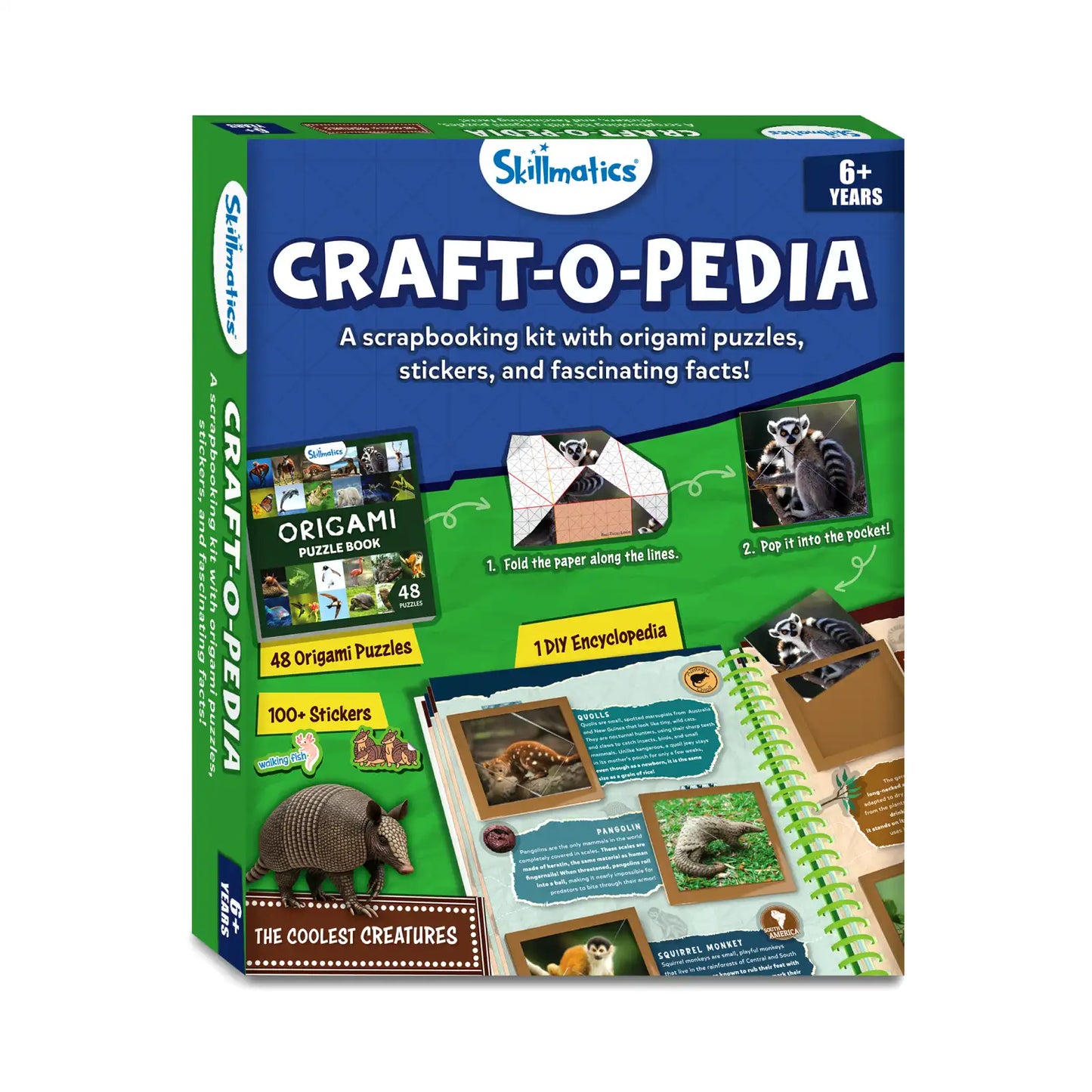 Craftopedia: Coolest Creatures | Origami Puzzle Book & Encyclopedia Scrapbook (ages 6+)