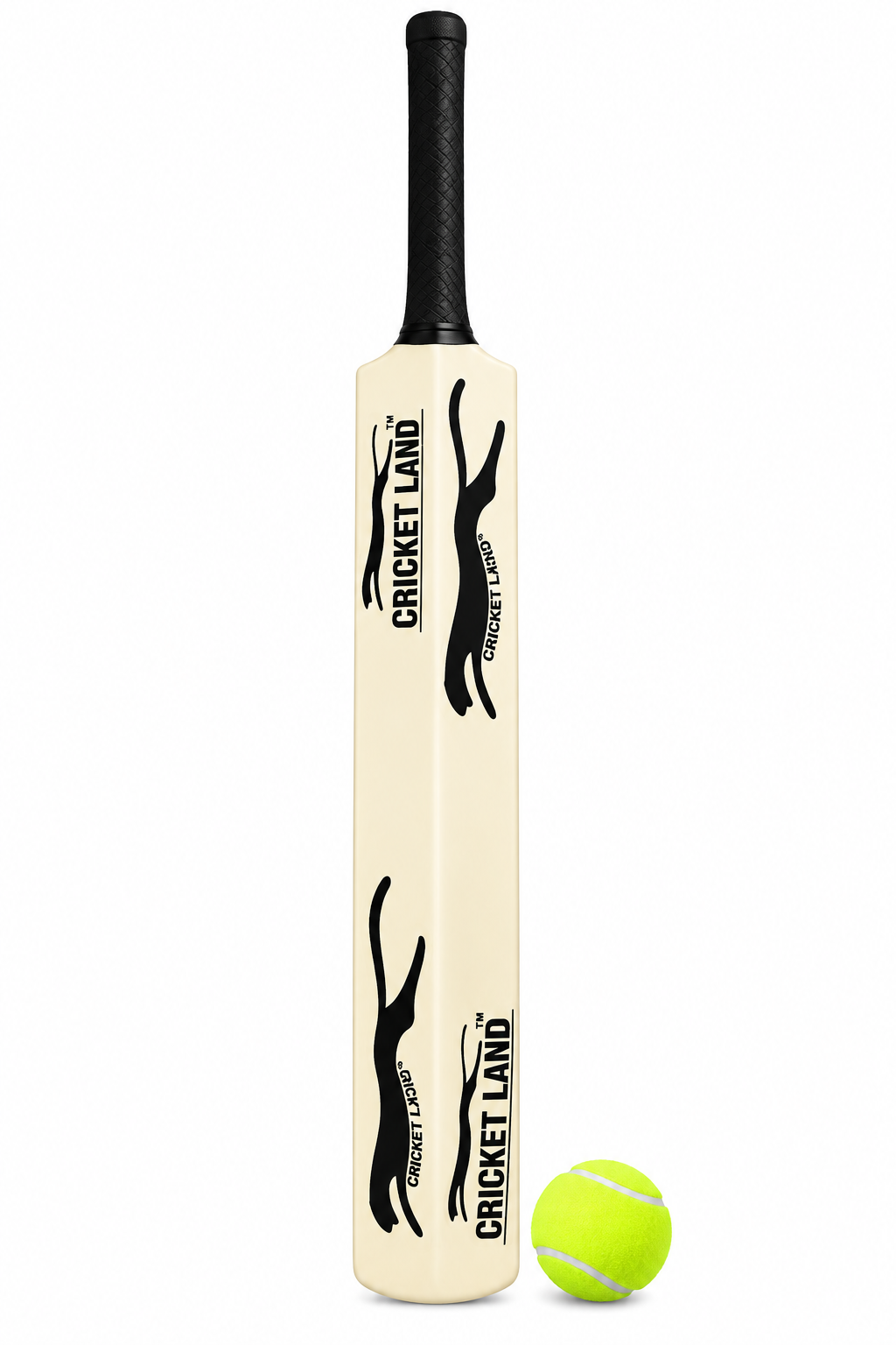 Cricket Land Cricket Bat with Tennis Ball for Kids & Beginners