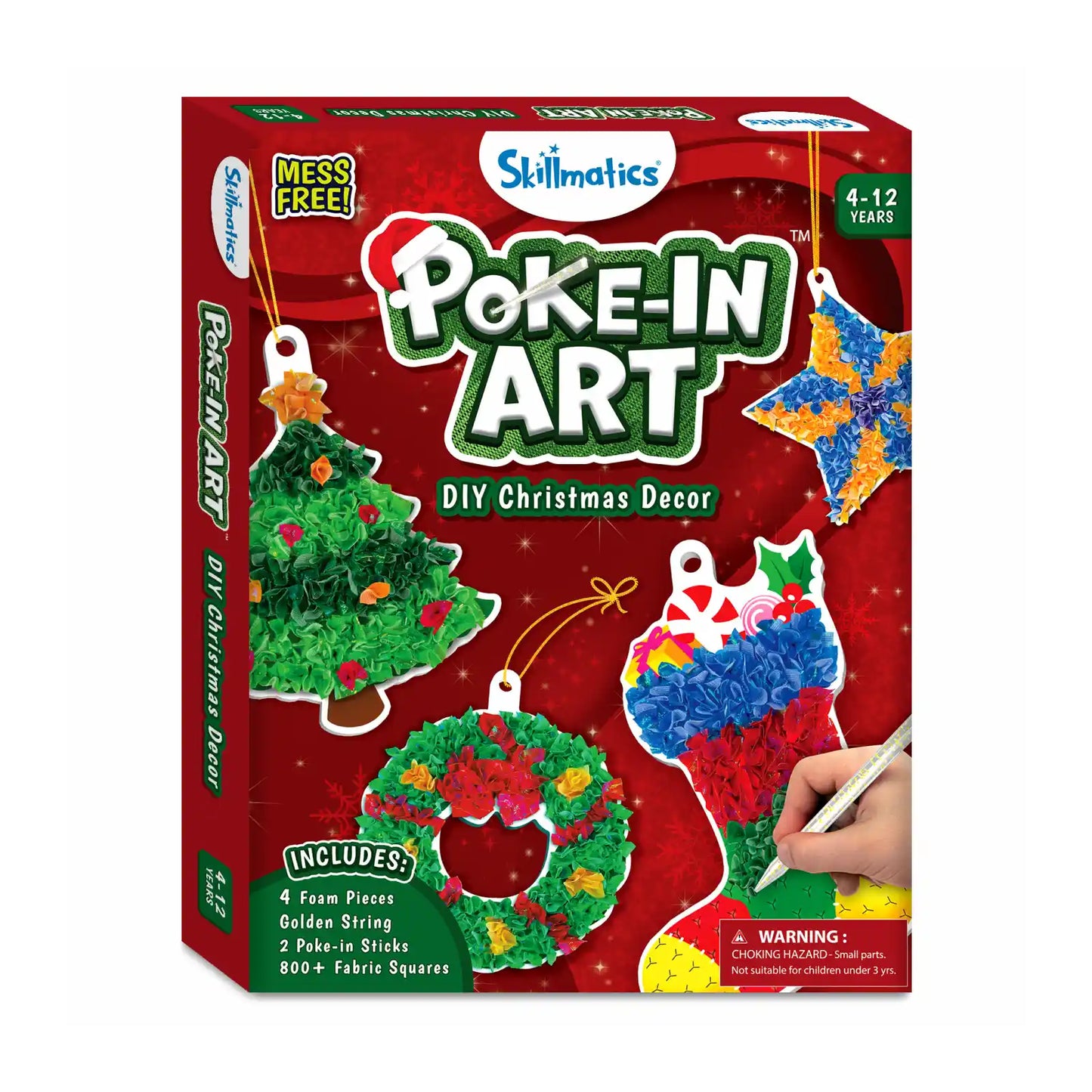 Poke-in Art: DIY Christmas Decor | No Mess Art for Kids (ages 4-12)