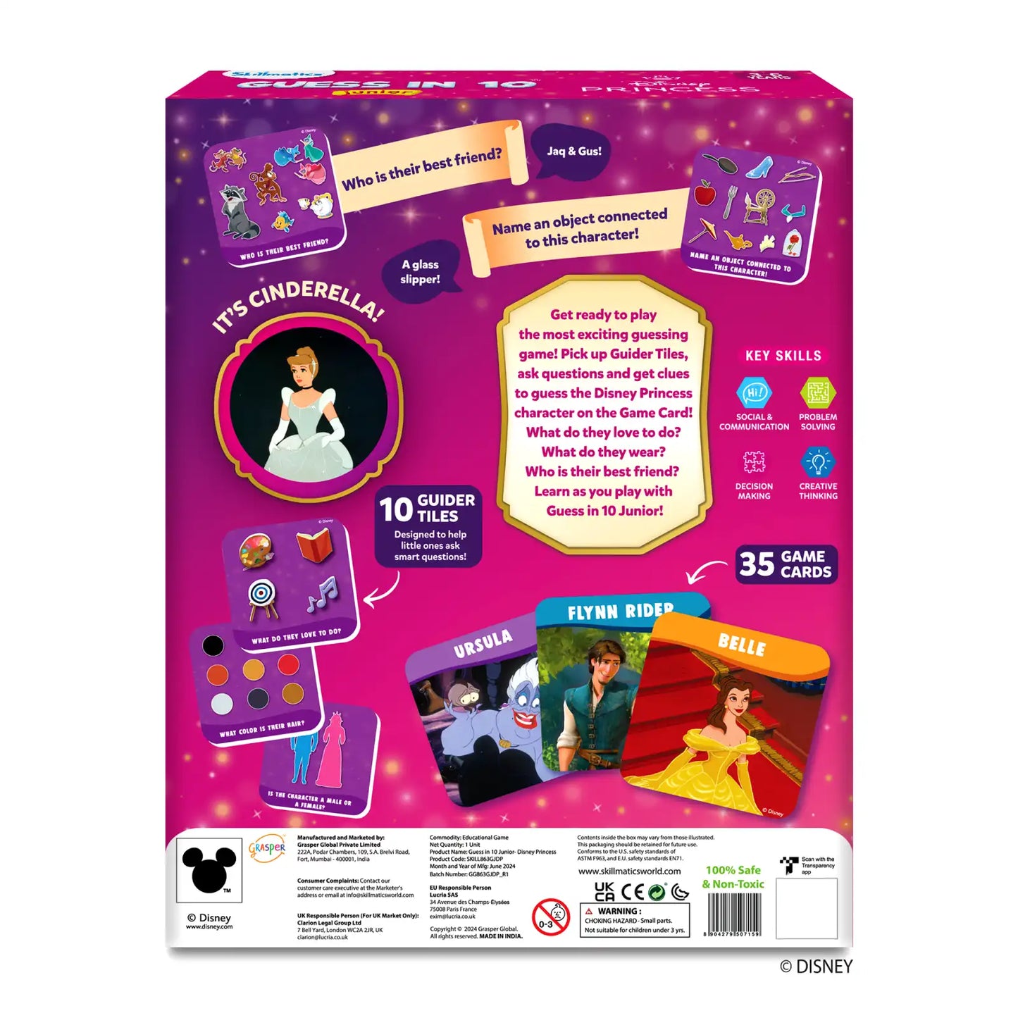 Guess in 10 Junior: Disney Princess | Trivia card game (ages 3-6)