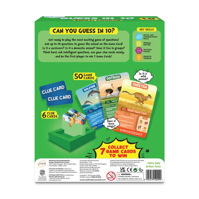 Guess in 10: Animal Kingdom | Trivia Card Game (ages 6+)