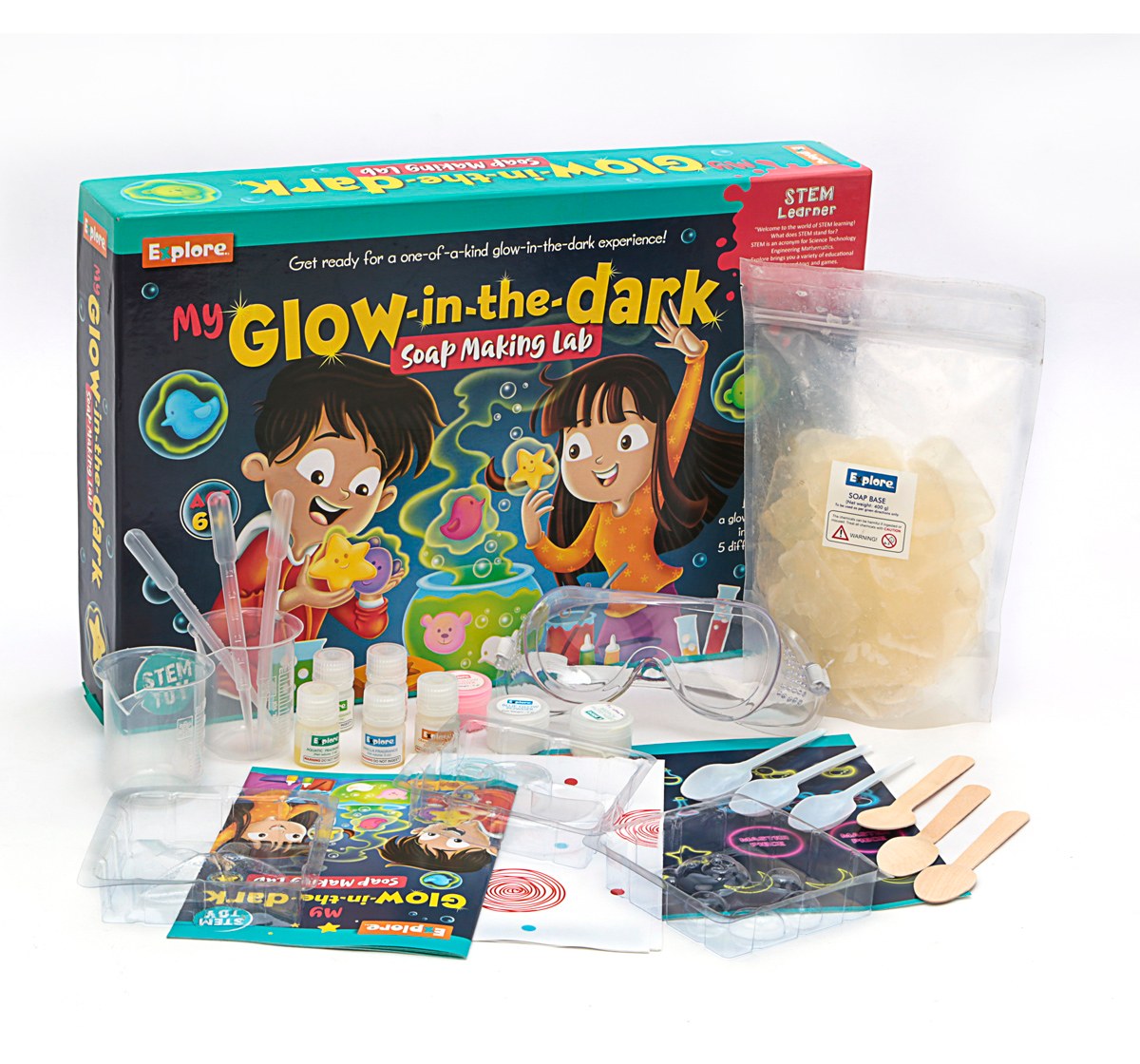 Eksploe My Glowinthedark Soap Making Lab STEM Activity Kit Multicolor 8Y+