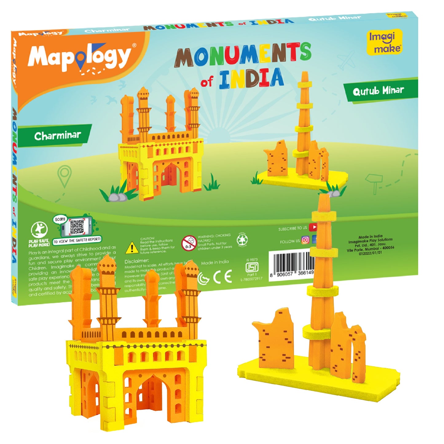 Mapology: Pack of 12 Monuments Mini - Assorted Designs