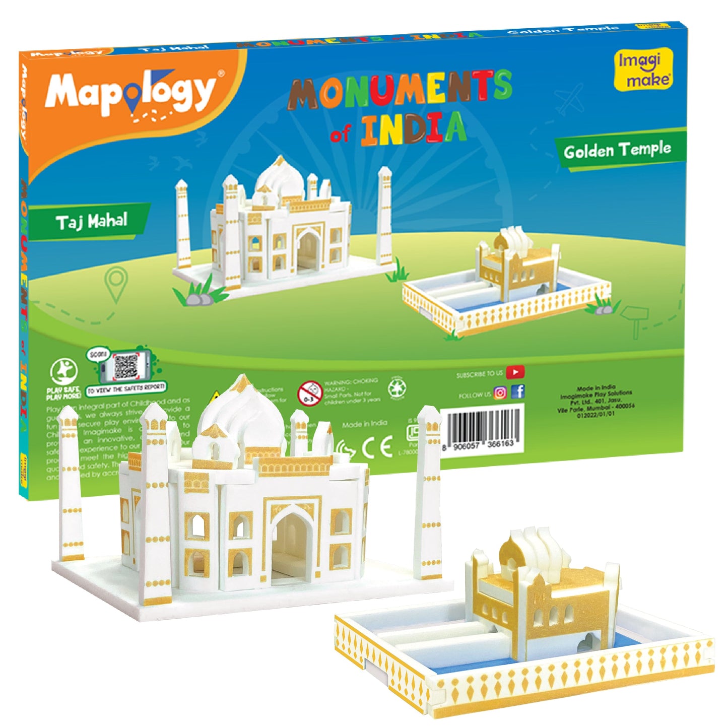 Mapology: Pack of 6 Monuments Mini - Assorted Designs
