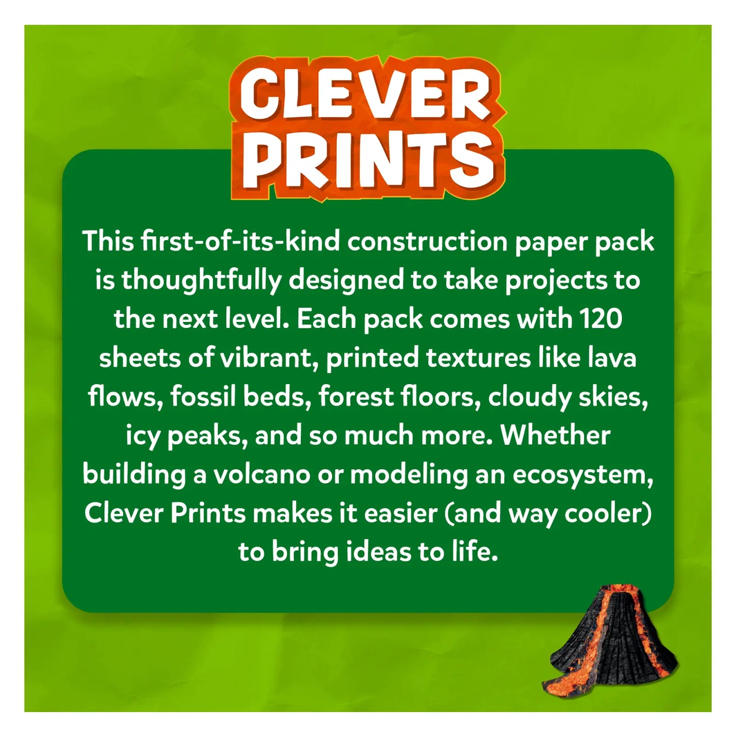 Clever Prints: All Things Science! | Construction Paper (120 Sheets)