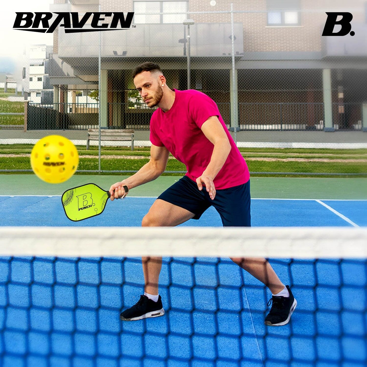 Skoodle Braven Pickel Bat Fibre Glass 16Mm - 2 Bats With 4 Balls