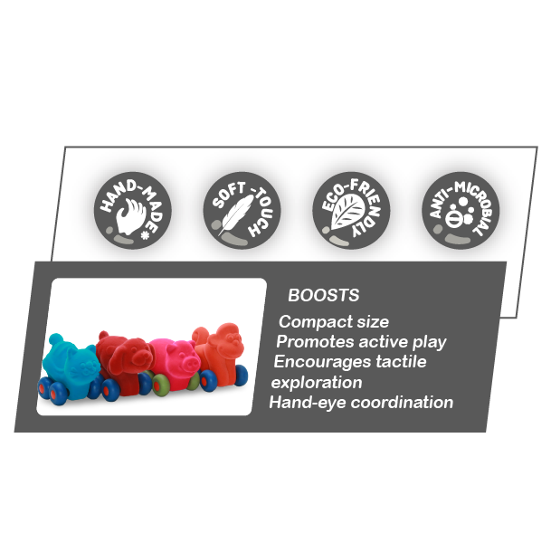 Bright Colour Micro Aniwheelies (Set of 4)