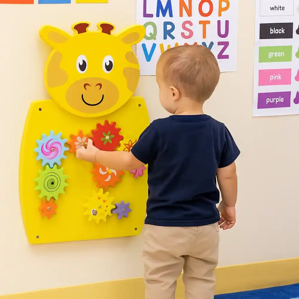 Wall Mounted Yellow Bear Wall Toy for Kids, Perfect for Homes, Schools, and Playrooms