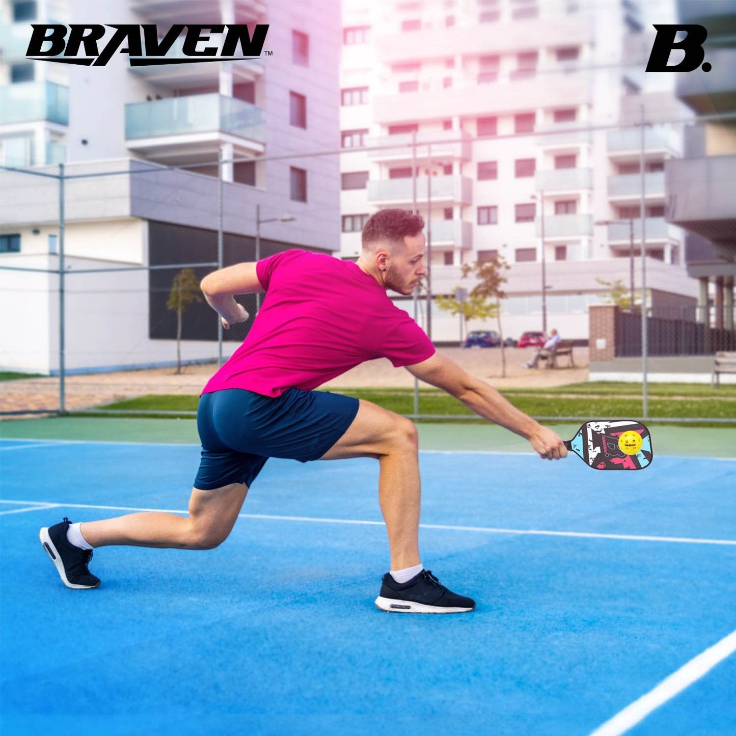 Skoodle Braven One Fibre Pickle Bat With 2 Balls