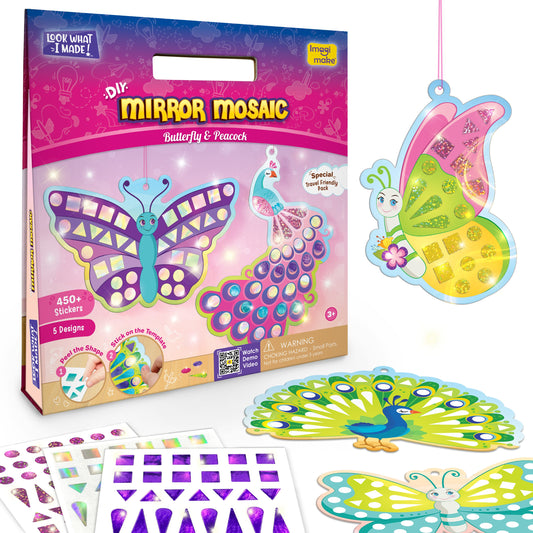 Mirror Mosaic - Butterfly & Peacock