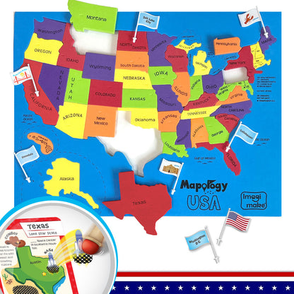 Mapology USA with Flags & Flashcards