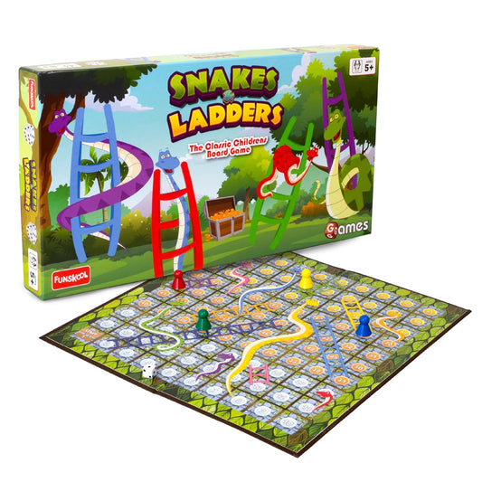 Funskool Snake & Ladders Board Game for Kids & Families | Educational Strategy Game | 2–4 Players | Age 5+ Years