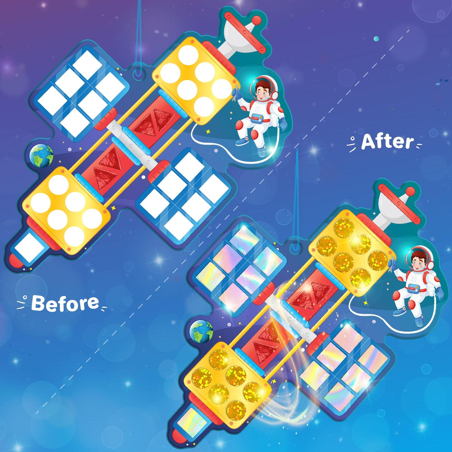 Pack of 6: Mirror Mosaic - Space