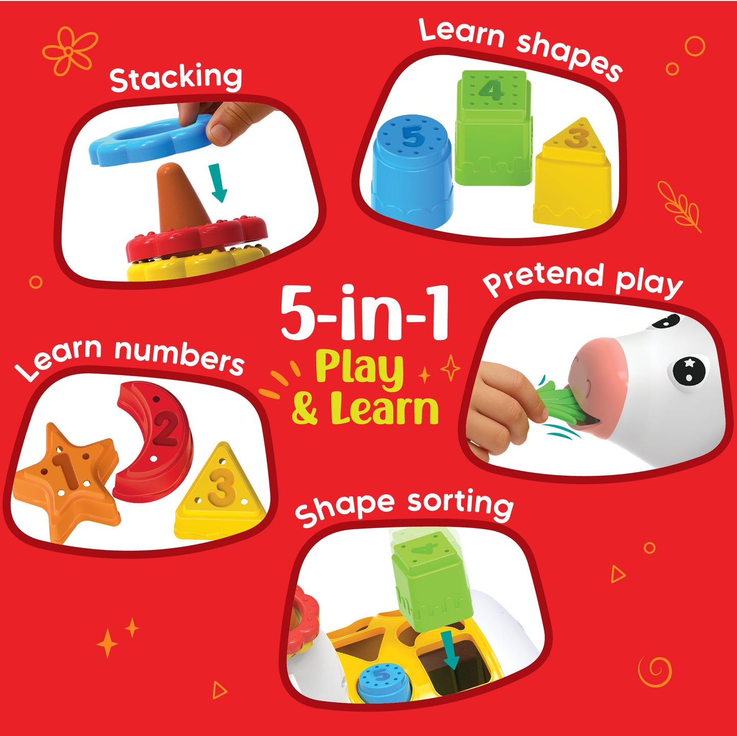 Leaps & Bounds - Cow Shape Sorter