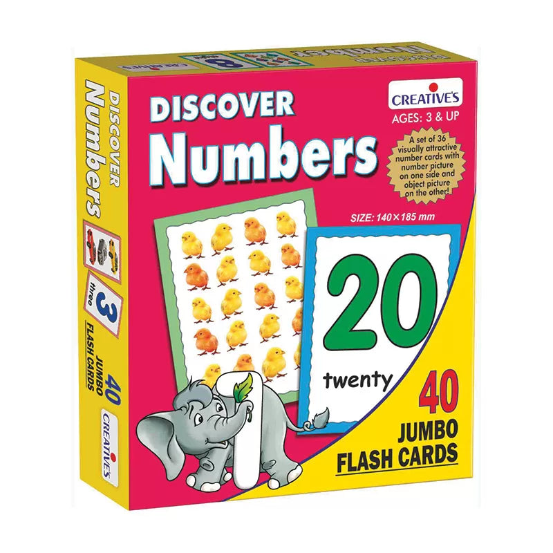 Discover Numbers 36 Jumbo Flash Cards 25 Ages 3+
