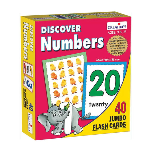 Discover Numbers 36 Jumbo Flash Cards 25 Ages 3+