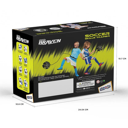 Skoodle Braven Football Trainer Set - Size 5 (Moulded Football + Training Belt + Ball Cover + Elastic Cord + Pump)
