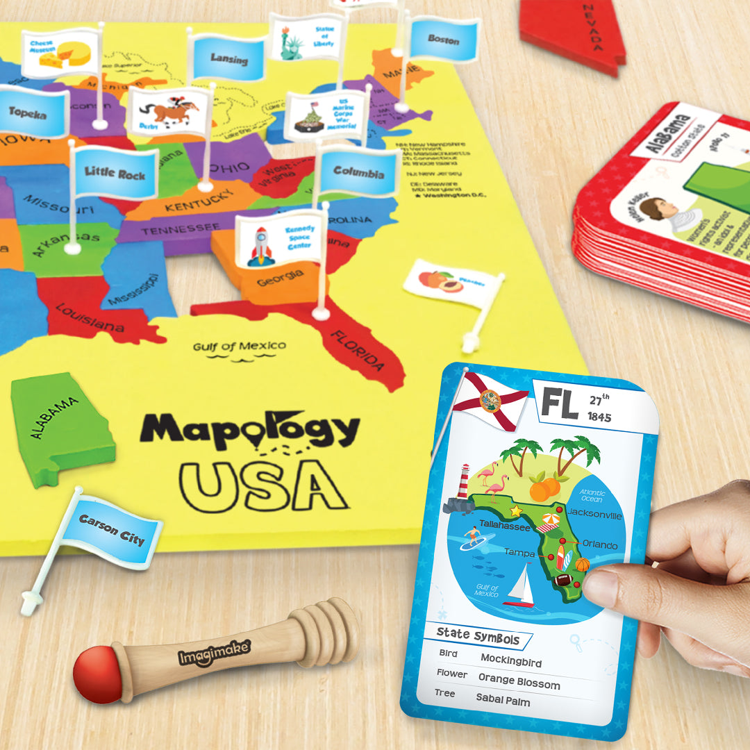 Mapology USA with Flags & Flashcards