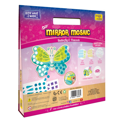 Pack of 6: Mirror Mosaic - Butterfly & Peacock