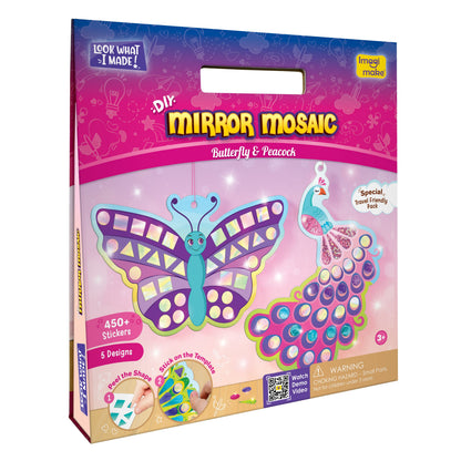 Pack of 6: Mirror Mosaic - Butterfly & Peacock