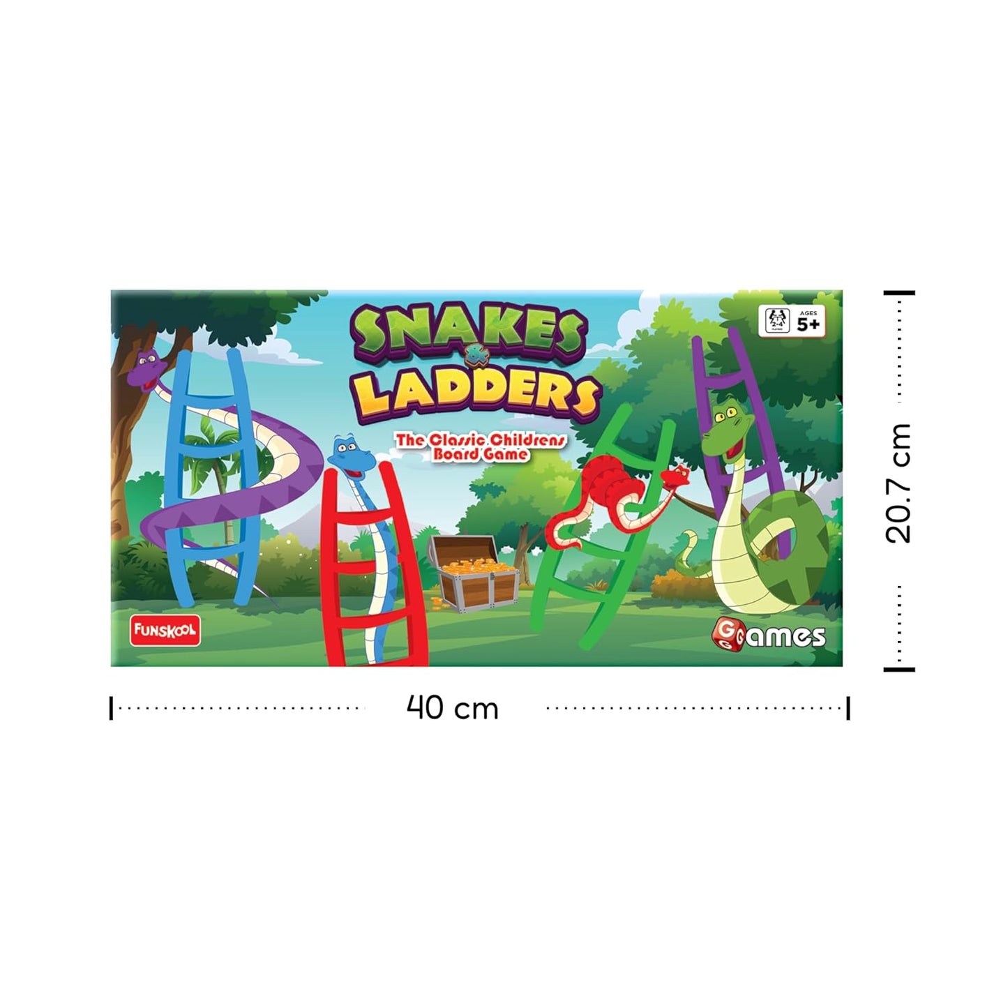 Funskool Snake & Ladders Board Game for Kids & Families | Educational Strategy Game | 2–4 Players | Age 5+ Years
