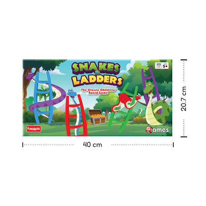 Funskool Snake & Ladders Board Game for Kids & Families | Educational Strategy Game | 2–4 Players | Age 5+ Years
