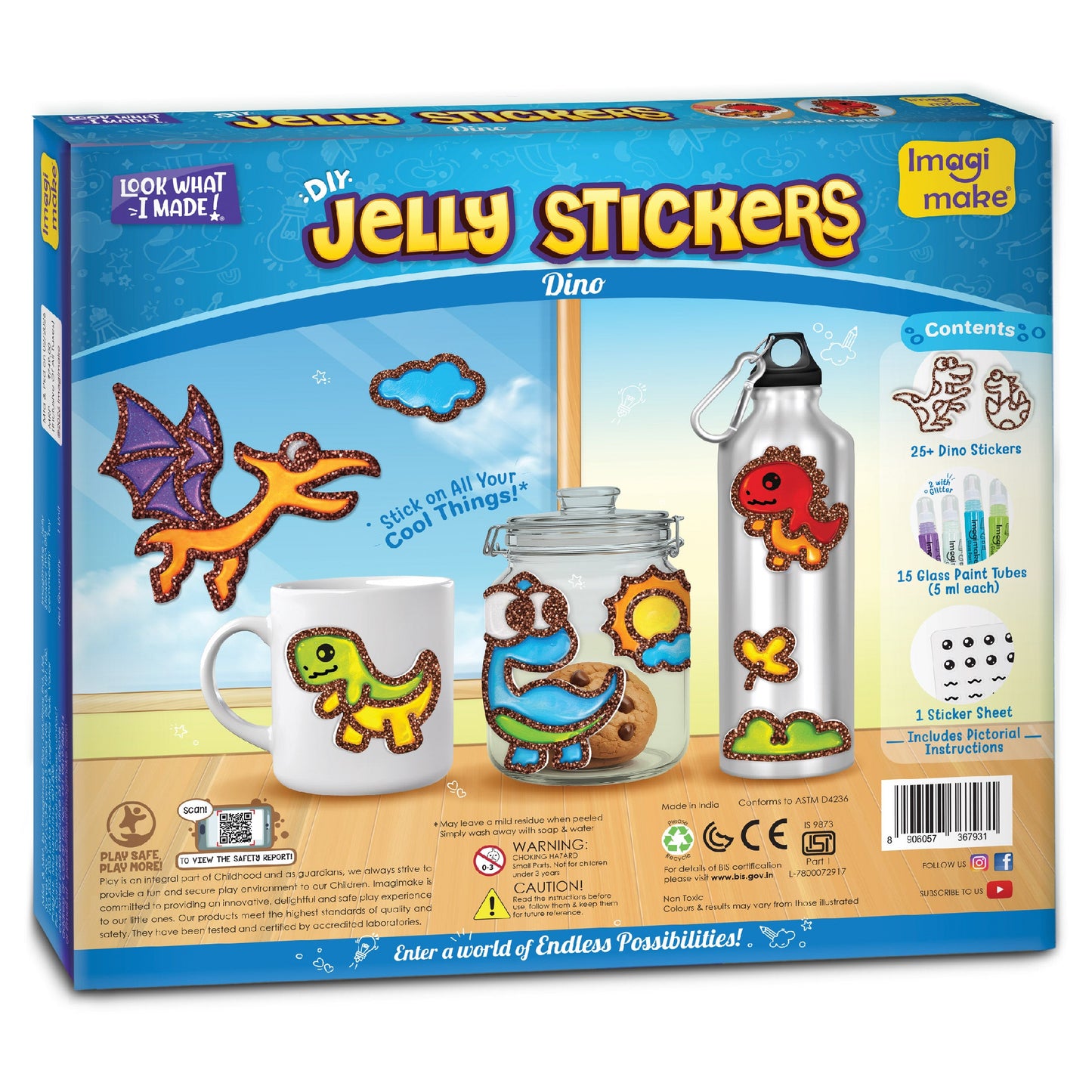 Jelly Stickers - Dino
