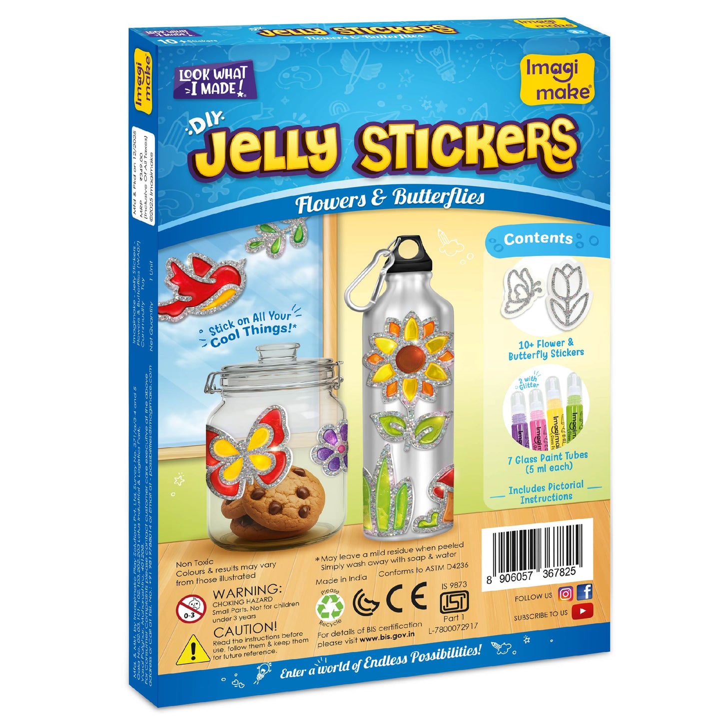 Jelly Stickers - Flower & Butterfly