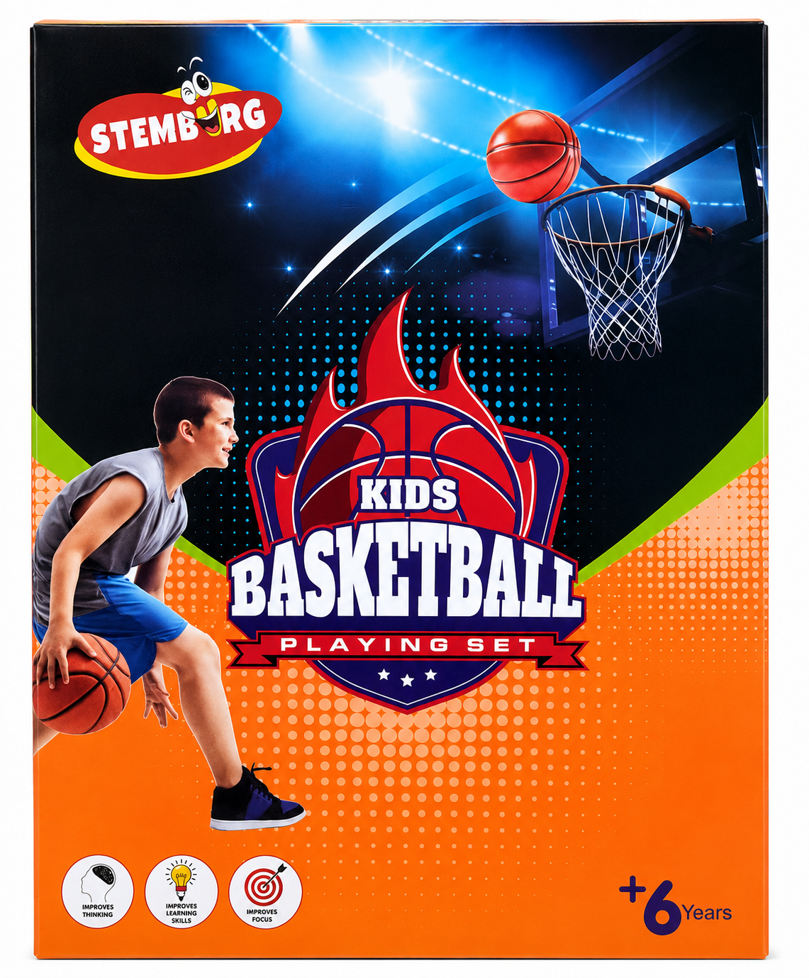 STEMBORG Kids Basketball Playing Set – Indoor &amp; Outdoor Sports Toy