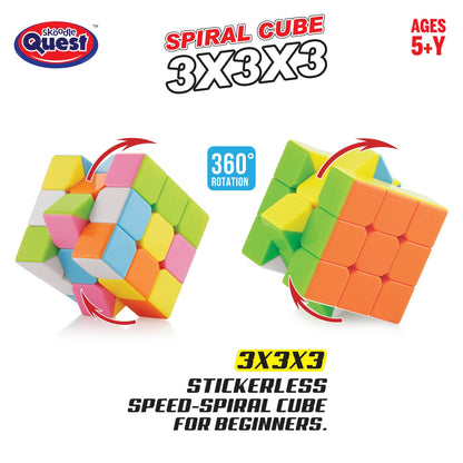 Skoodle Quest Spiral Cube 3X3X3 Block Cased