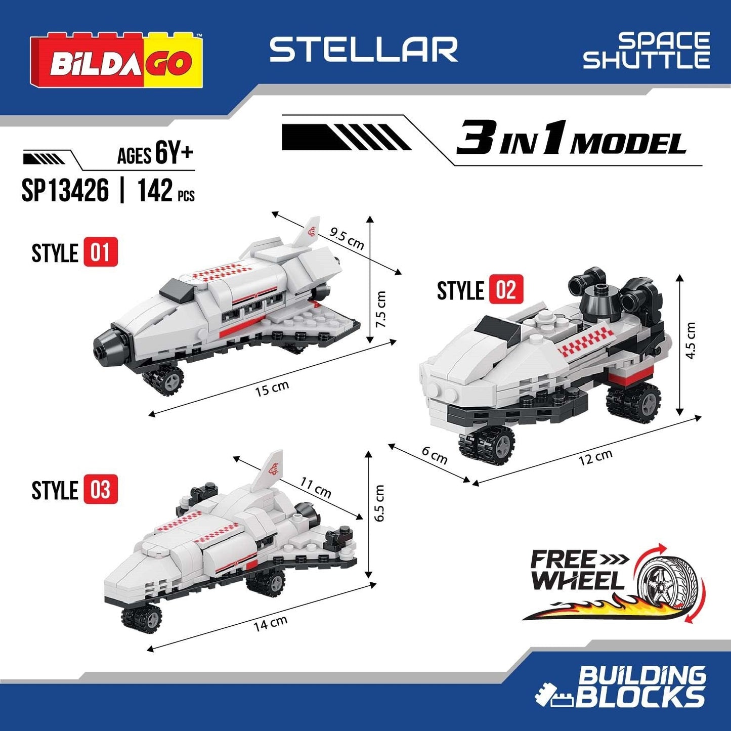 Bildago Stellar - Space Shuttle (SP13426) - 3-in-1 Model (142 PCS)